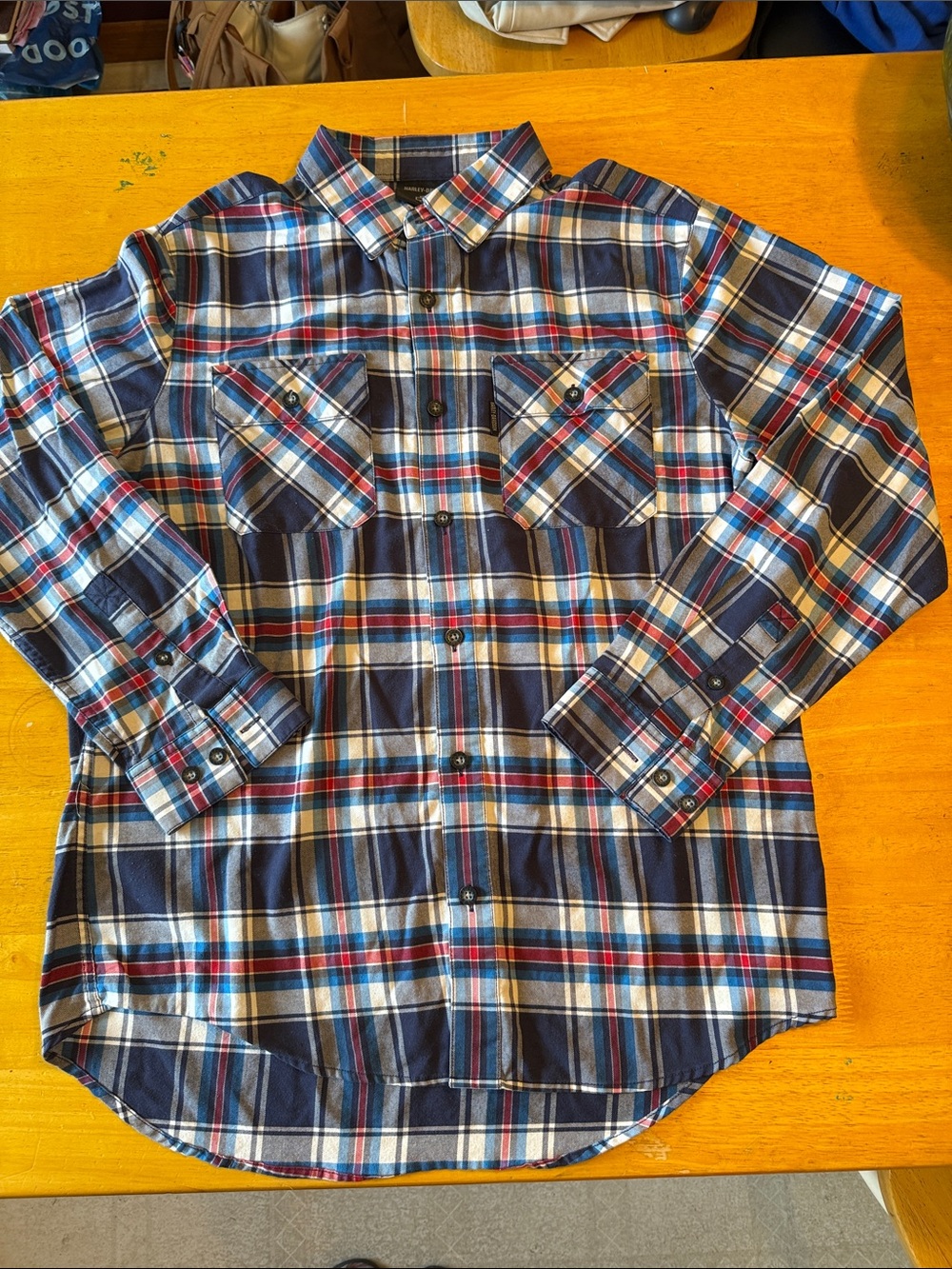 Harley Davidson men’s long sleeve embroidered #1 shirt. Size Large